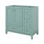 Meuble-lavabo 36 po sans lavabo, armoire de salle de bain autoportante en bois avec chargement USB, 3 tiroirs et une armoire