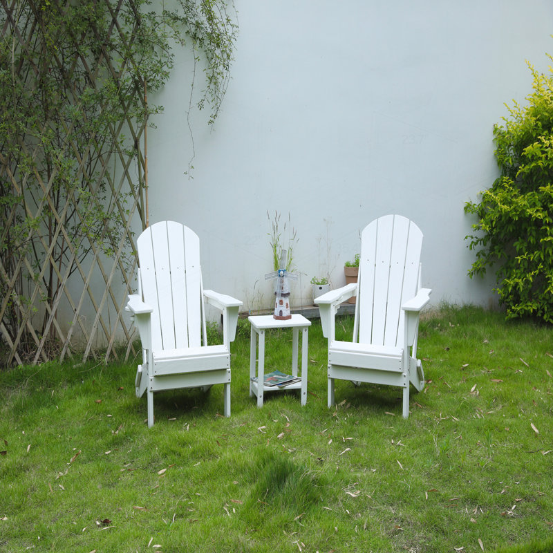 Versatile Folding Adirondack Chair Set with Side Table for Outdoor Relaxation