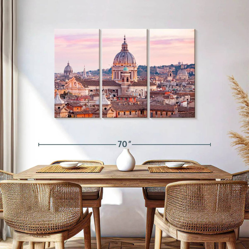 Sebbie Rome, coucher de soleil, paysage, H 36 po x l 57 po