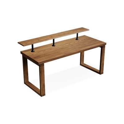 Bureaux rectangulaires en bois massif brun