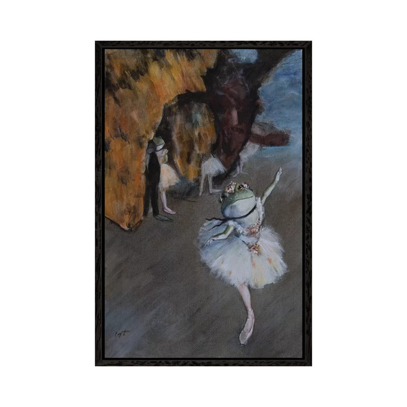 Frog Star by Melinda Copper - Painting on Canvas, Black Framed, 101.6cm H x 66.04cm W x 3.81cm D