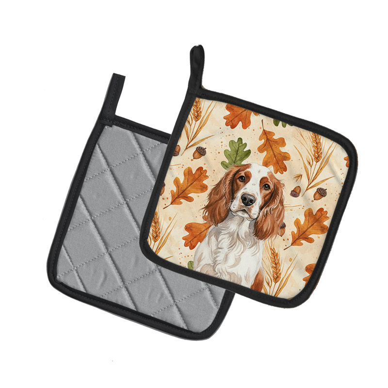 Paire de supports à casseroles Welsh Springer Spaniel Heirloom Fall