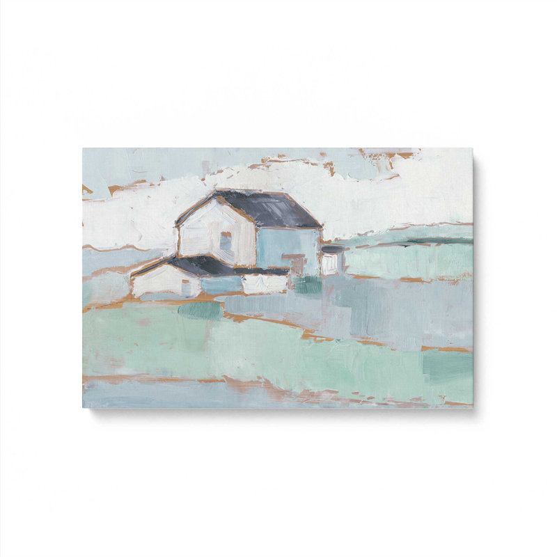 Toile tendue Farmhouse on Open Fields II, H 12 po x l 18 po