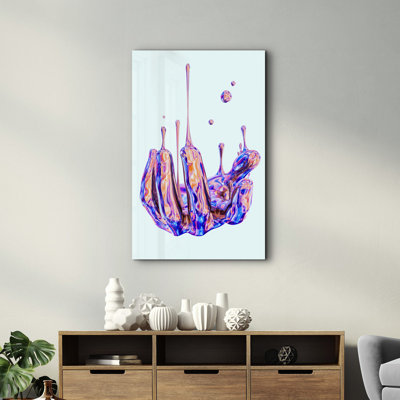 Peinture murale élégante en verre trempé 18,1 po x 28,3 po | 100% verre trempé, épaisseur: 0,16 pouce | Imprimé UV pour des couleurs éclatantes et une durabilité | Parfait pour la décoration intérieure et l'esthétique moderne
