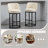 Counter Height Bar Stools Set of 2, Modern Barrel Counter Stools with Backrest, Linen Fabric Upholstered Accent Bar Stools for Kitchen Island-1830122859