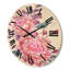 Horloge murale fleurs avec feuilles-63902939