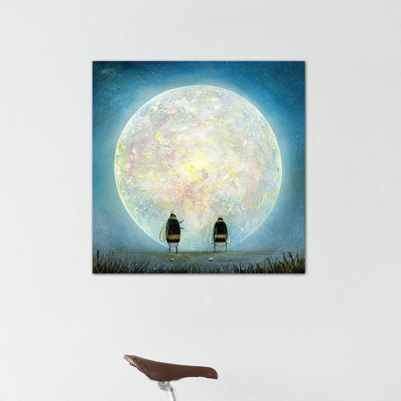 Fallen Moon par Nina Seven - reproduction d'art, Toile tendue, Pas de tapis, H 37 po x l 37 po x P 1,5 po