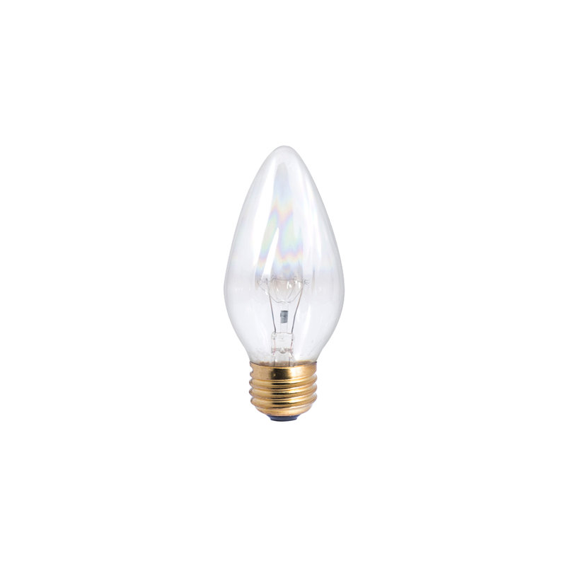 Ampoule à incandescence de 25 watts, f15 incandescente, à intensité variable, blanc chaud (2700k) e26/moyen (standard) de base