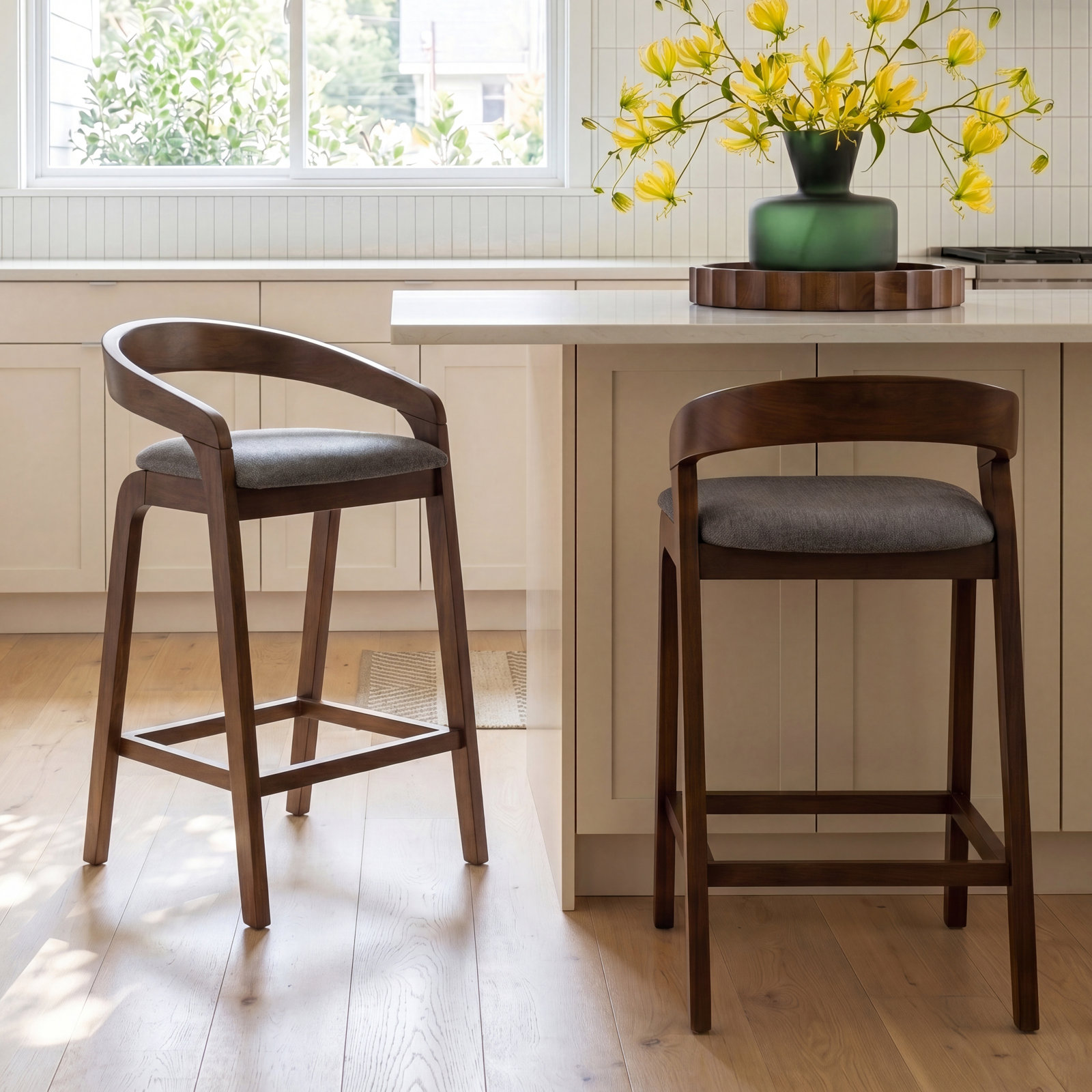 Piera 27" Bar Stool, Wenge