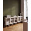 Glass Display Sideboard Argyrios Metal 115 cm Beige