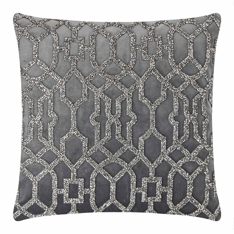 Coussin Sparkles Home Insertion de plumes | 20 x 20 po, Gris anthracite