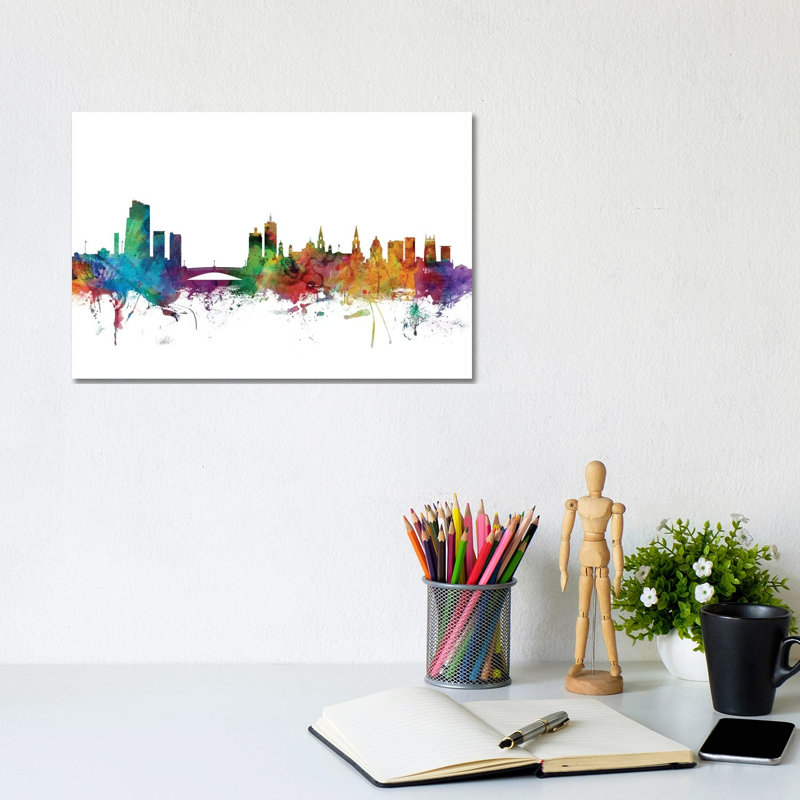 Leeds, England Skyline by Michael Tompsett - Wrapped Canvas Gallery-Wrapped Canvas Giclée, 20.32 cm H x 30.48 cm W