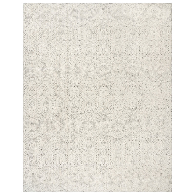 Tapis d'intérieur ivoire en polyester crème ivoire Kimmswick, Rectangle 7 pi 10 po x 10 pi
