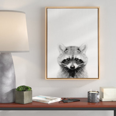 Raccoon by Simon Te of Tai Prints Framed Canvas Wall Art Print
