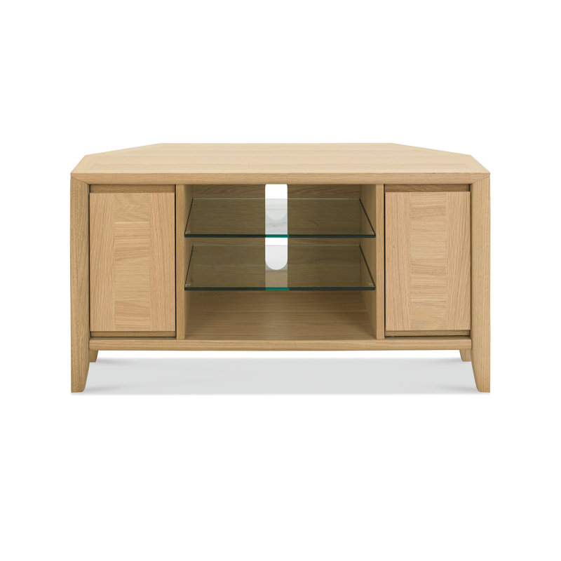 Izzie Unfinished Corner TV Stand for TVs up to 43", Natural