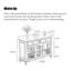 Buffet multifonctionnel en bois massif de style américain