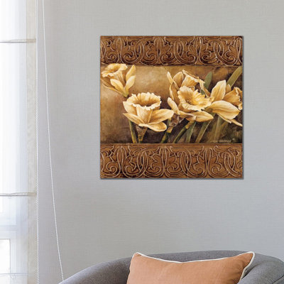 Golden Daffodils II by Linda Thompson - Wrapped Canvas Gallery-Wrapped Canvas Giclée