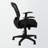 Brass Adjustable Height Polyester Office Chair, Black 39.10'' H X 23.52'' W X 23.52'' D