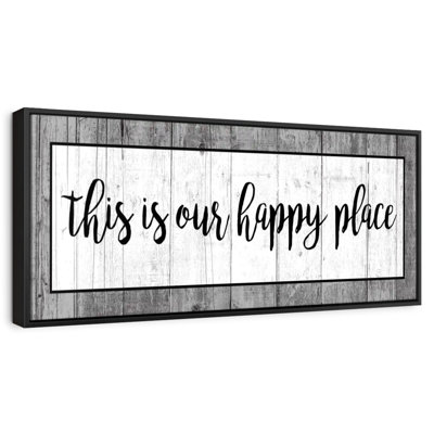 Plaque murale «This is our happy place»