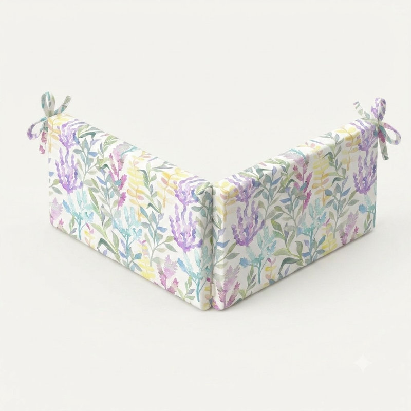 Seat Cushion, Purple/Blue/Yellow/Green Floral