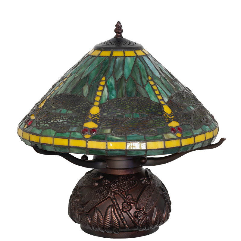 Dragonfly Table Lamp, Green/Yellow/Red