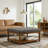 Upholstered Tufted Linen Ottoman Coffee Table-617876644-617876649