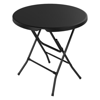 Table de banquet pliante ronde de 31,5 po, table de salle à manger portative en plastique