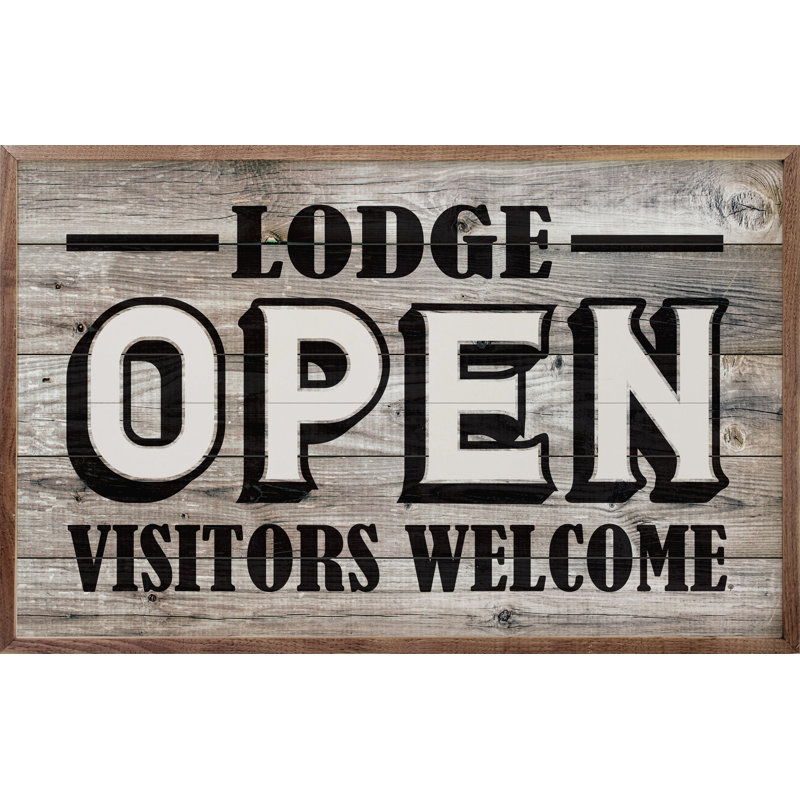 Lodge Open visiteurs Welcome Whitewash, H 5 po x l 8 po