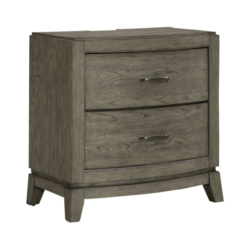 Drelan 2-Drawer Nightstand with Charging Station
