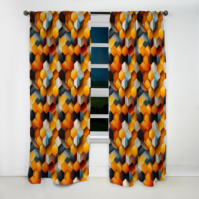 Carreaux chromés - Rideau moderne - Velours obscurcissant - 1 panneau, L 52 po x L 84 po