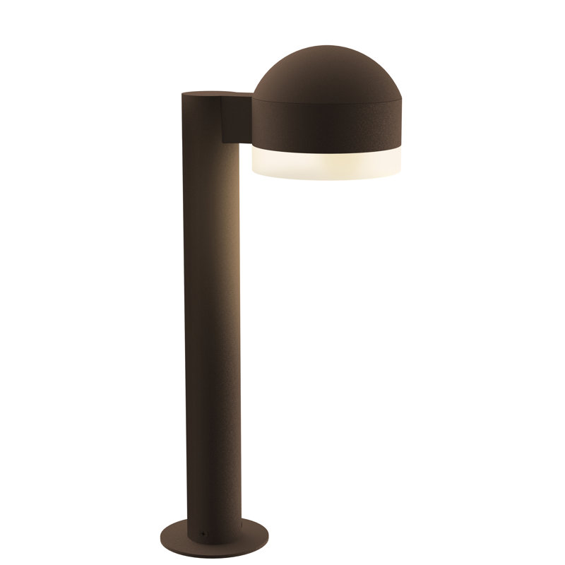 Reals LED Bollard Light, Bronze, 17.75" H x 5" W x 7.75" D
