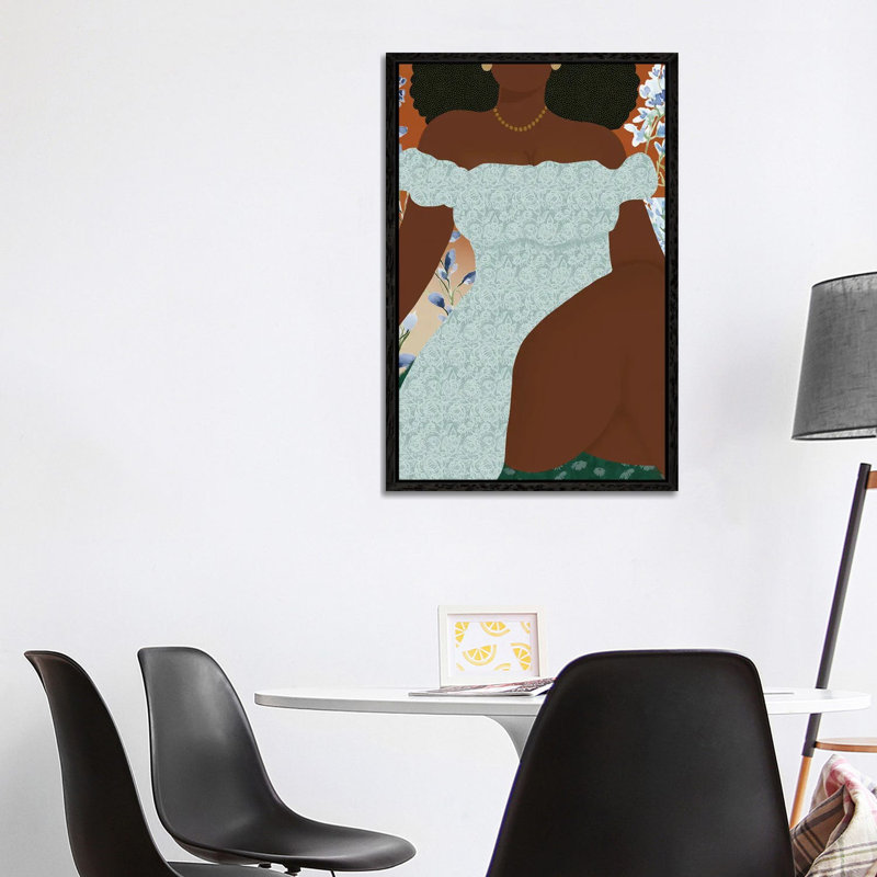 Sairen 1 Piece Wall Art on Canvas, 101.6 cm H x 66.04 cm W, Black Floater Frame