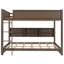 Lit superposé grand sur grand avec armoires de rangement et ports USB-236404070