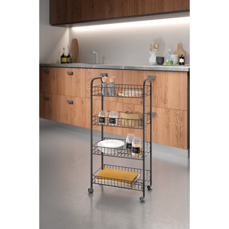 Ascona Lava All-Purpose Trolley, 4 Units, Black