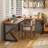 Walnut L-Shaped Solid Wood  desk-108840420-108840419