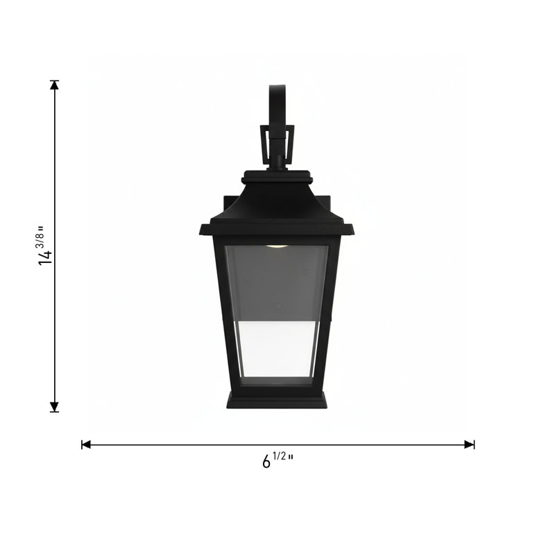 Warren LED Outdoor Wall Lantern, 14.375" H x 6.5" W x 7.5" D