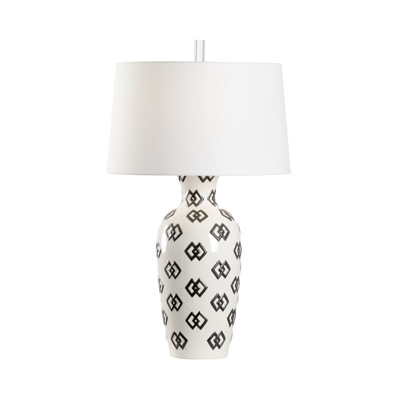 Linked Table Lamp, White/Black