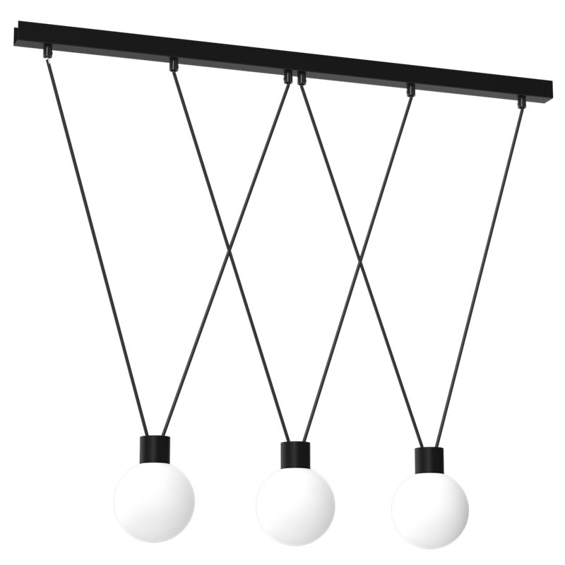 Capri 3 - Light Matte Black Kitchen Island Pendant