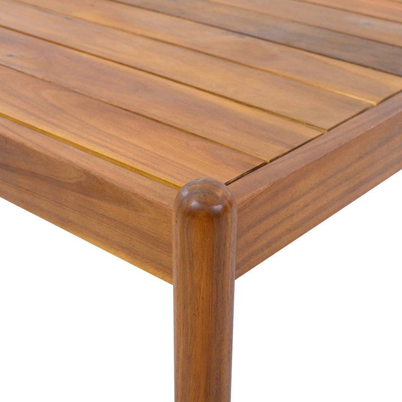 Tables de patio durables, en bois d'acacia, rustique moderne pour l'extérieur de 39,17 pouces