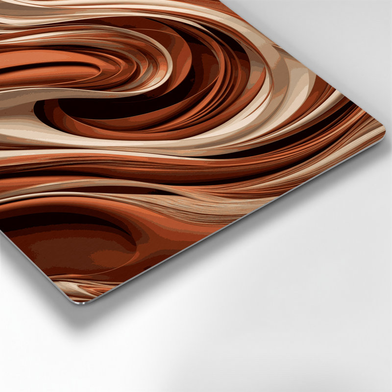 Abstraction numérique 2, art mural en métal brun, H 14 po x l 11 po