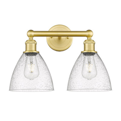 Éclairage pour meuble-lavabo en verre 2 lumières 16,5 pouces Alorah