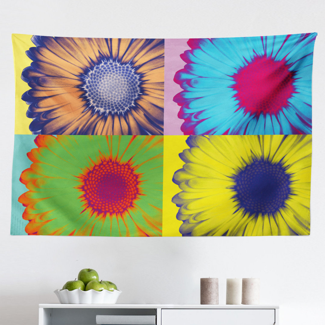 Wandbehang Pop Art inspiriert bunte Gerber Daisy Blume Hard-Edged Western Design Bild