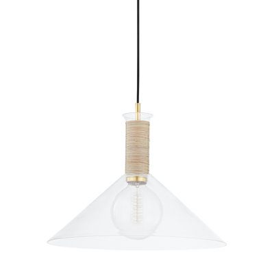 Luminaire suspendu conique à 1 lumière 