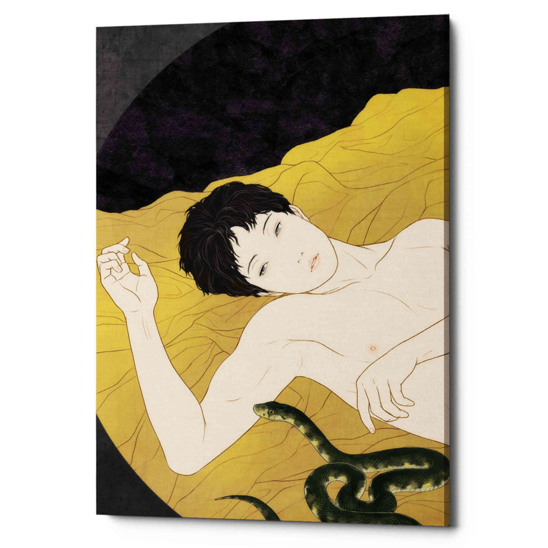 Karina Utsutsu sur toile par Sai Tamiya, H 26 po x l 18 po x P 0,75 po