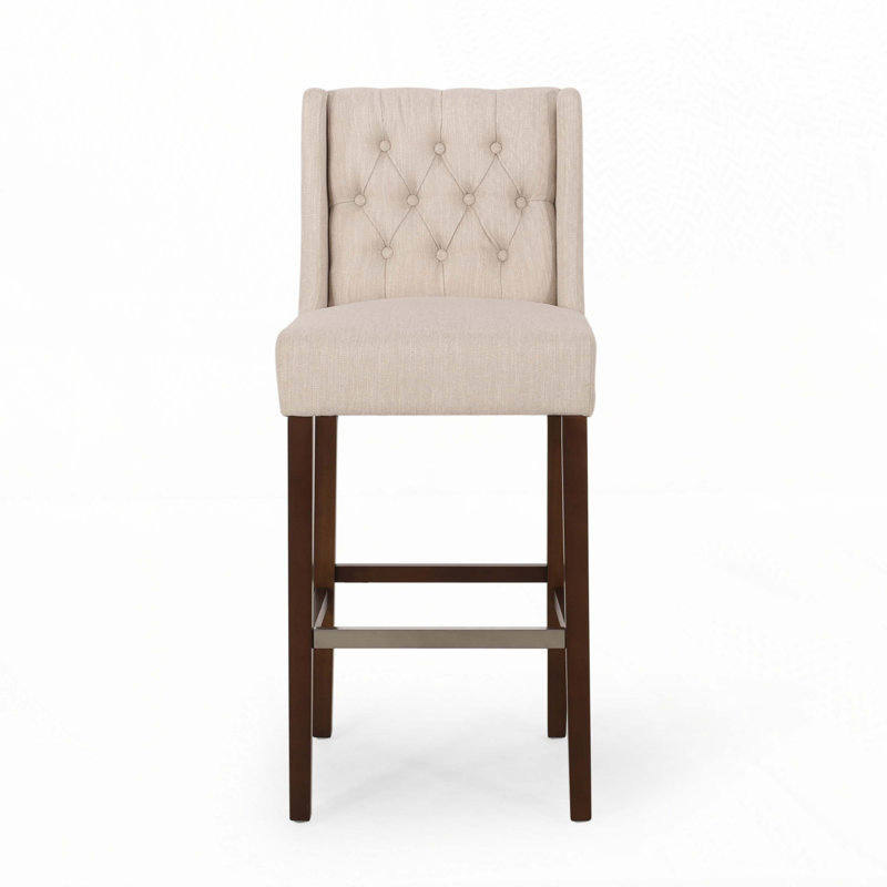 Tabouret de bar 30 po à oreilles capitonné Counter Heith, Beige