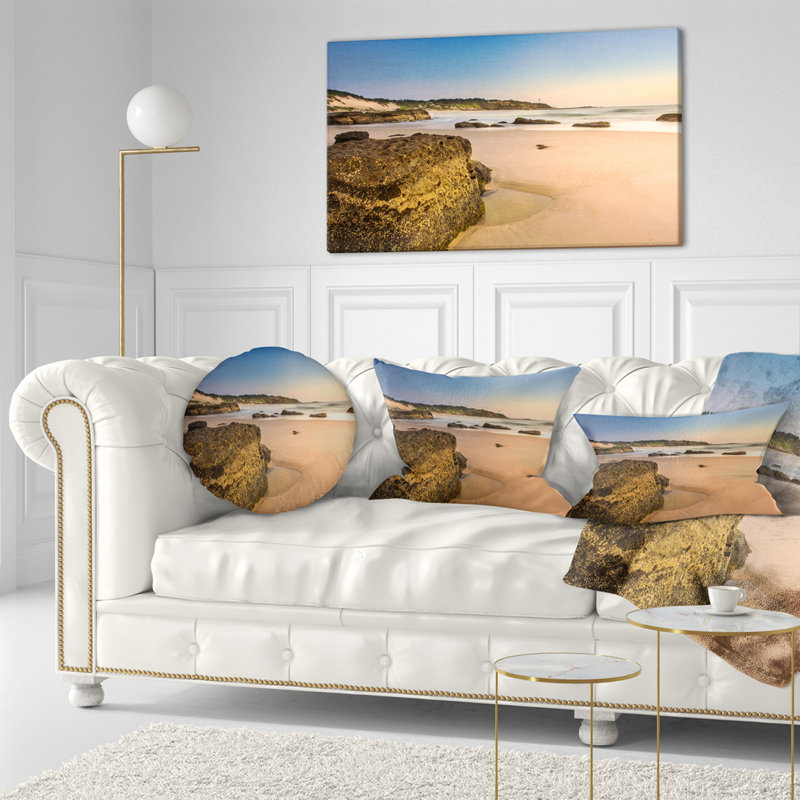 Oreiller en mer de mer norah à la tête rocky, Rectangle 12 po x 20 po