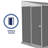 Absco Durango 5' x 7' Metal Galvanized Steel Weather Resistant Bike Storage Shed Woodland Gray-97830569-103562896