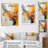 Orange Blue Line Art Abstract Expressionism On Canvas Print-385818769-385818777