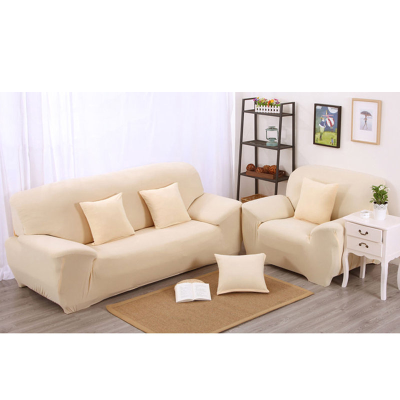 Housse pour canapé extensible 3 places, Jaune clair, H 40 po x l 72 po x P 27 po