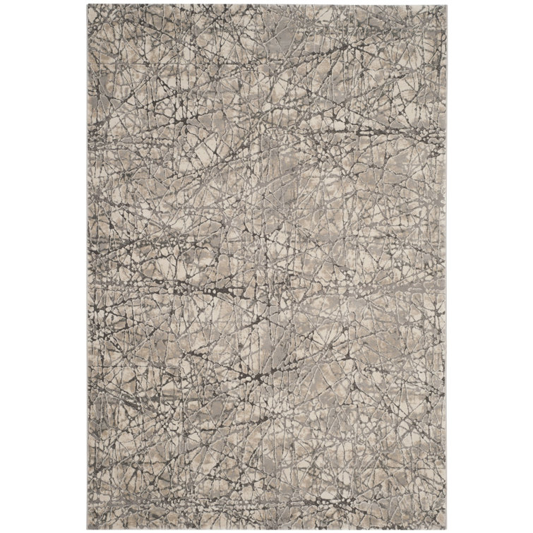 Edvin Abstract Beige/Grey Area Rug